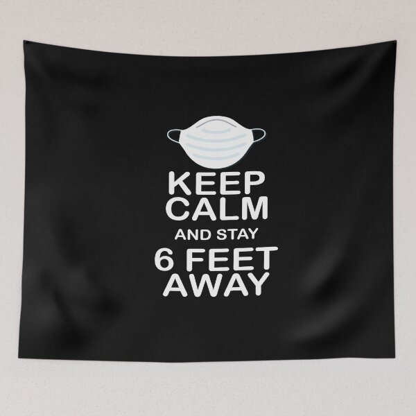 Item preview, Keep Calm & Stay 6 Feet Away Social Distancing Awareness T-Shirt designed and sold by thehafdesigner.