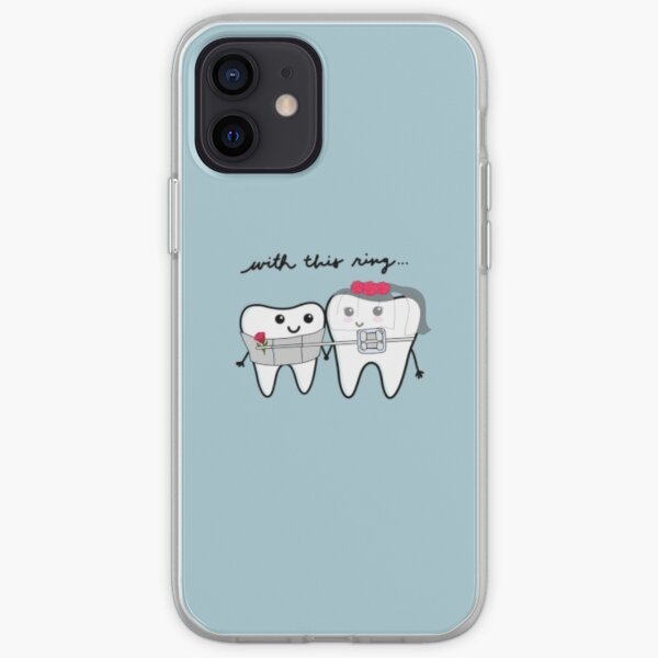 lindos dientes con frenillos Funda blanda para iPhone
