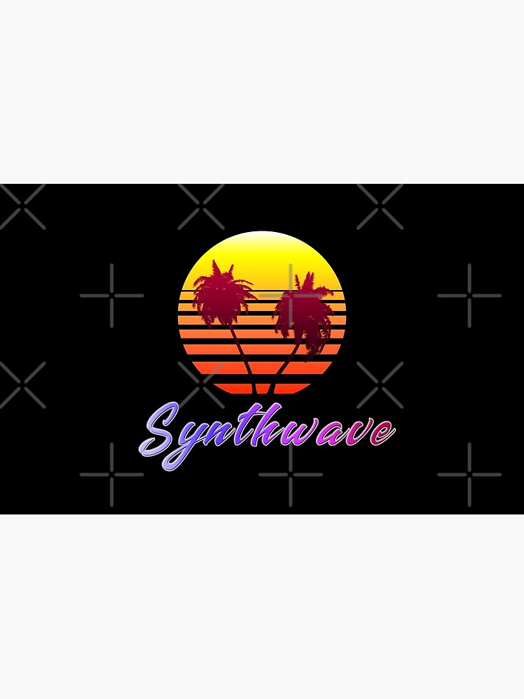 Synthwave Sun (with palm trees) by GaiaDC