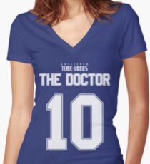 Team Tennant (The Doctor Team Jersey #10) Women's Fitted V-Neck T-Shirt