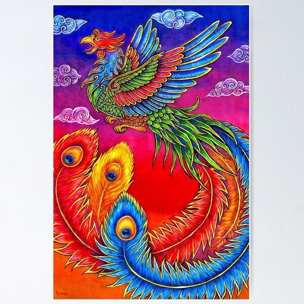 Rainbow Phoenix Posters for Sale