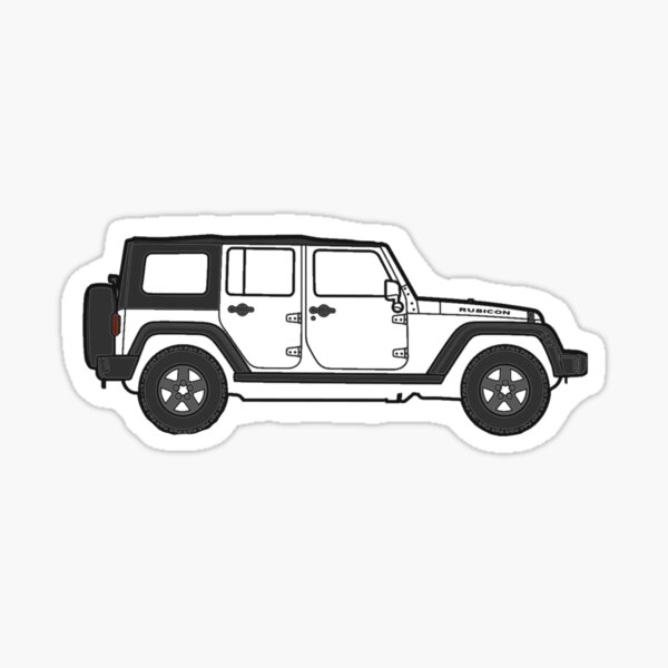 Jeep Wrangler Stickers for Sale | Redbubble