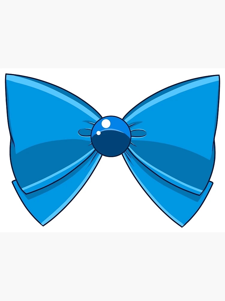 Bow with Ribbon Blue Clip Art Image​