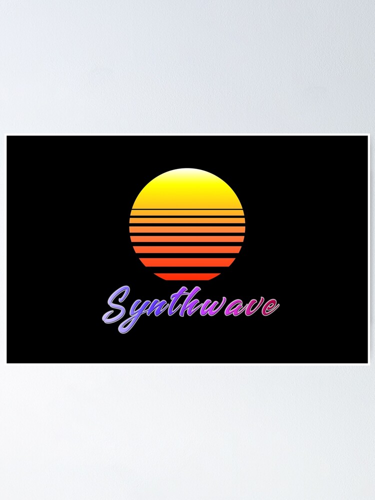 Alternate view of Synthwave Sun Poster