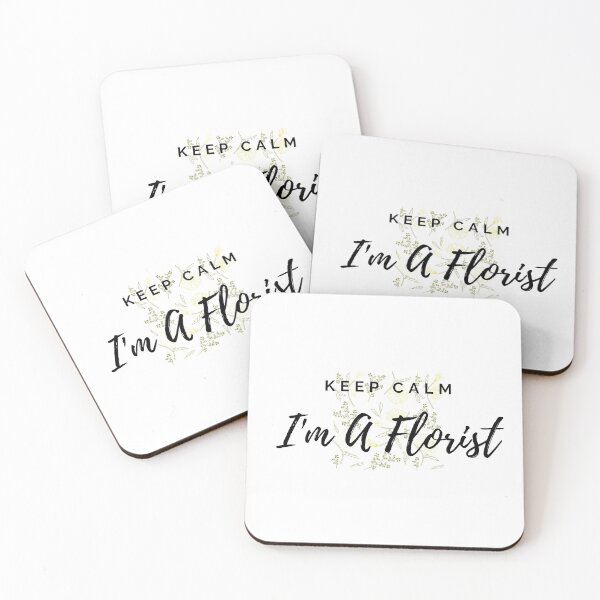 Item preview, Keep Calm I'm A Florist Floral Pattern Yellow designed and sold by Queen City  Craftworks.