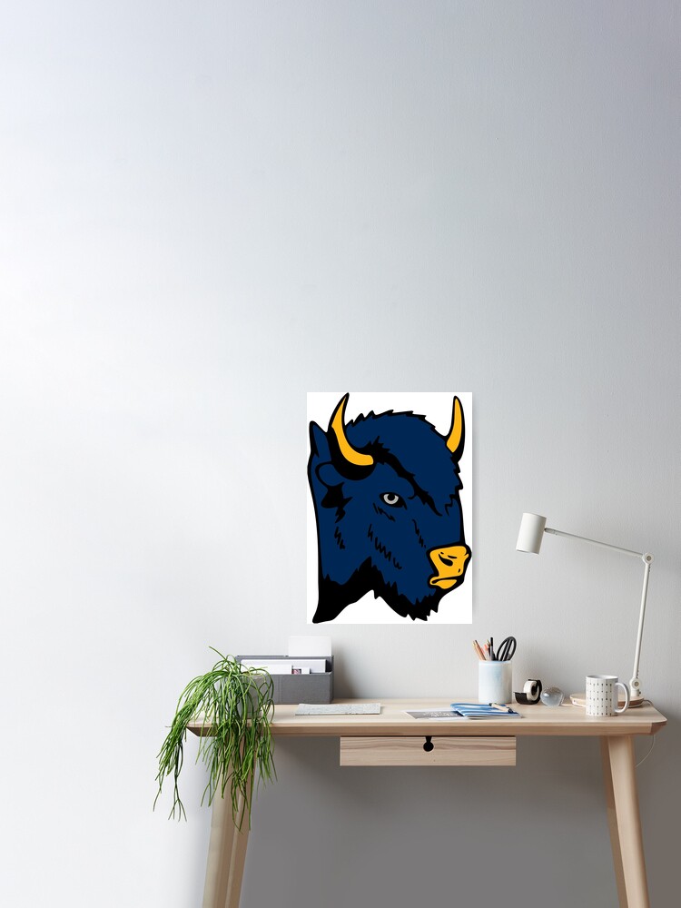Buffalo Sabres Bison Head Logo- Blue/Yellow - Buffalo Sabres - Posters and  Art Prints
