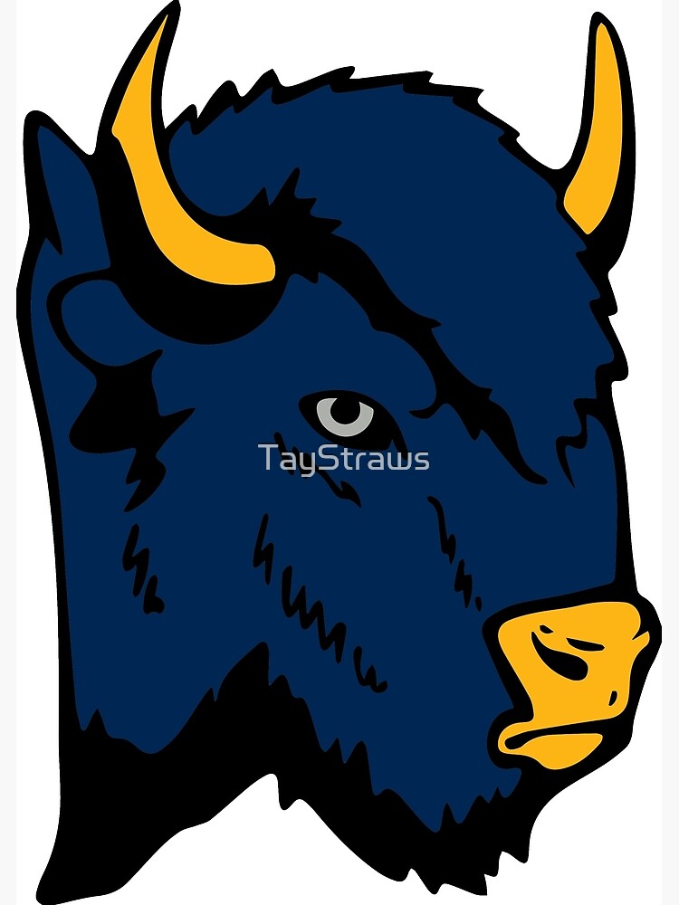 Buffalo Sabres Bison Head Logo- Blue/Yellow - Buffalo Sabres - Posters and  Art Prints