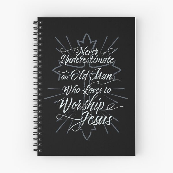Item preview, Never Underestimate an Old Man Who Loves to Worship Jesus designed and sold by EdifyEra.