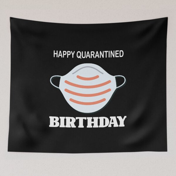 Item preview, Happy Quarantined Birthday Medical Mask Virus Funny Gift T-Shirt designed and sold by thehafdesigner.