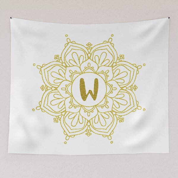 Item preview, Glitter Monogram Mandala Art - Letter W designed and sold by MysticMagpie.
