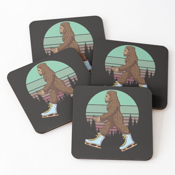 Item preview, Funny Bigfoot Ice Skating Cartoon designed and sold by MrEddie10.