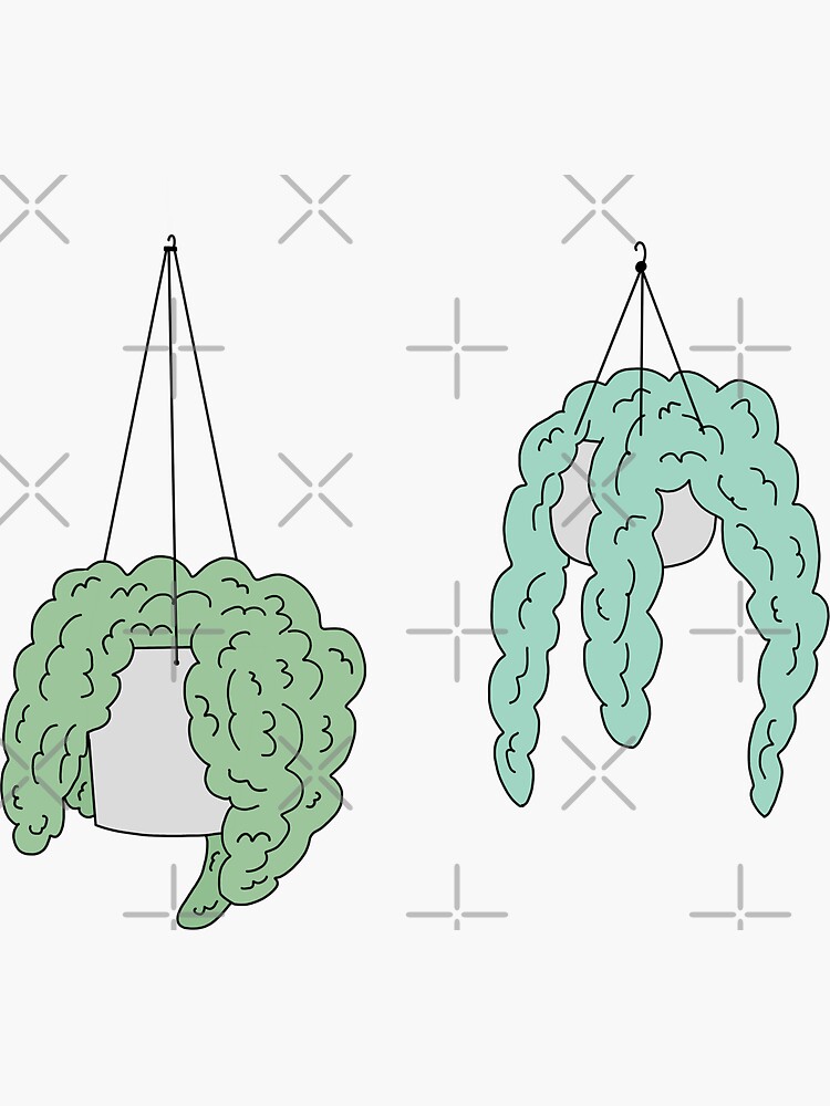 Thumbnail 3 of 3, Sticker, Cute aesthetic hanging plants designed and sold by Pastel-PaletteD.