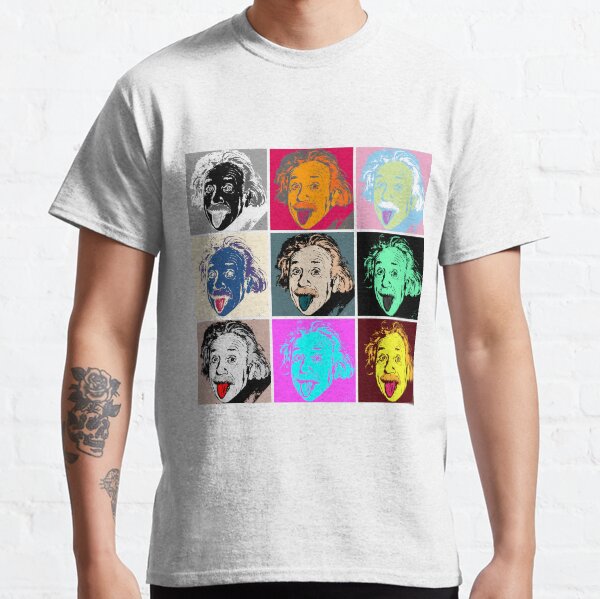 Albert Einstein Zunge raus Ikone Warhol Pop Art Classic T-Shirt