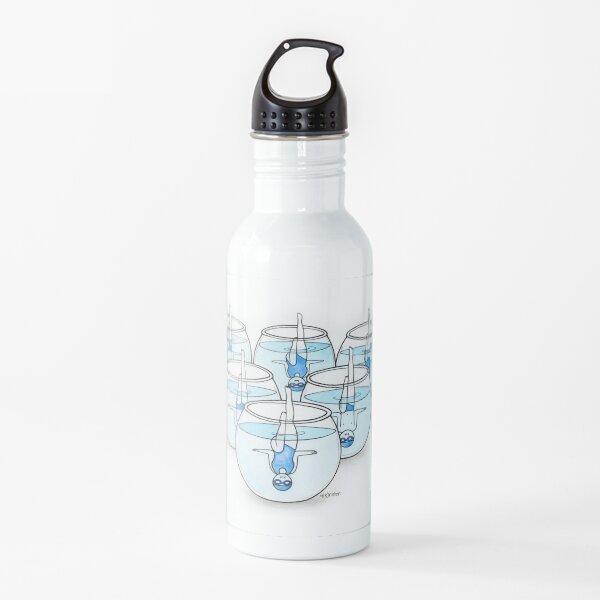 synchronized swimmers in quarantine Water Bottle