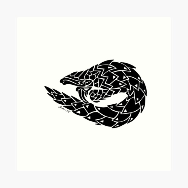 Item preview, Chinese Pangolin Tribal Design  designed and sold by KitayamaDesigns.