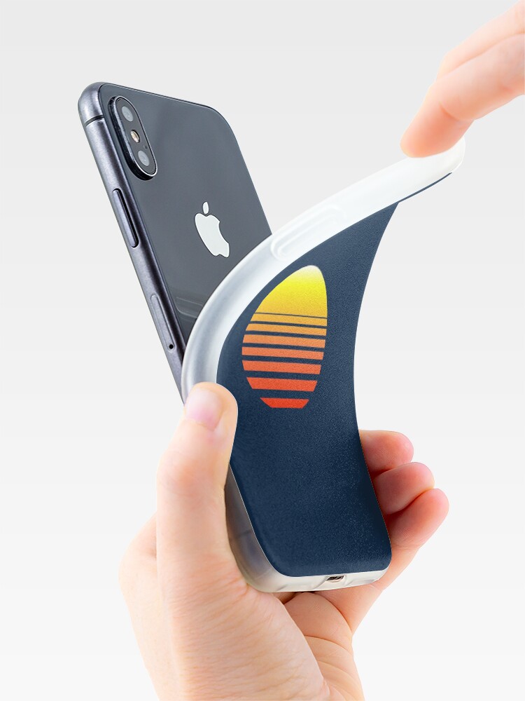 Alternate view of Synthwave Sunset iPhone Case