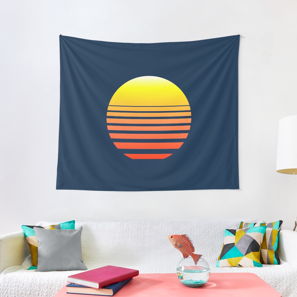 Synthwave Sunset Tapestry