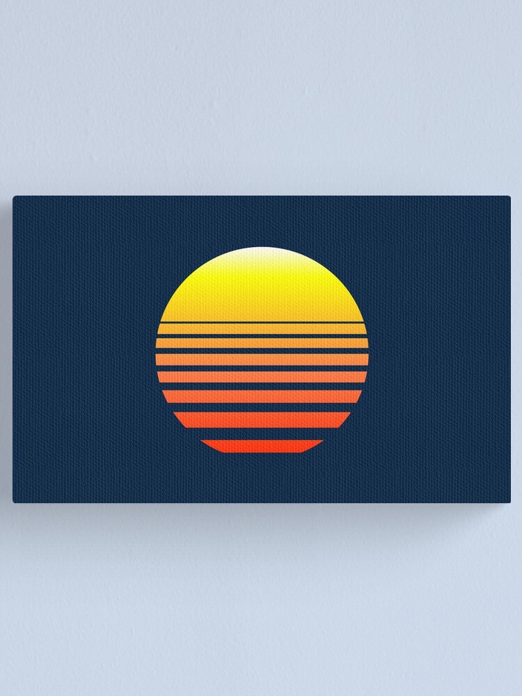Alternate view of Synthwave Sunset Canvas Print