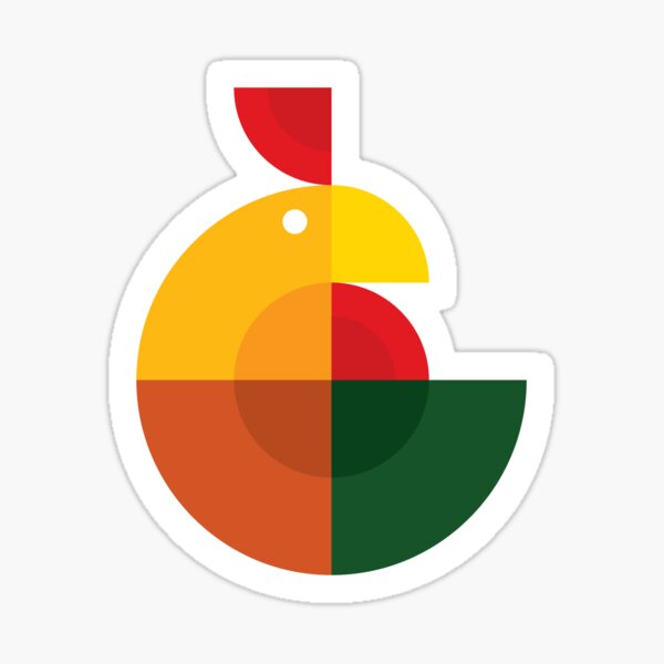 Quadrant Rooster Sticker