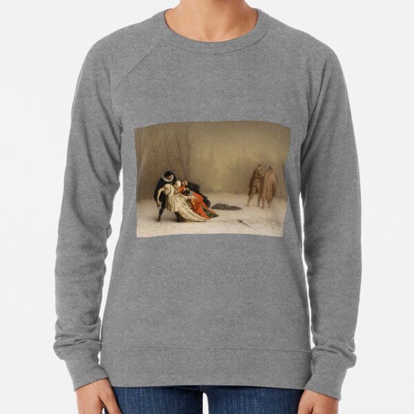 French painting Duel after the masquerade by Jean-Léon Gérôme Lightweight Sweatshirt