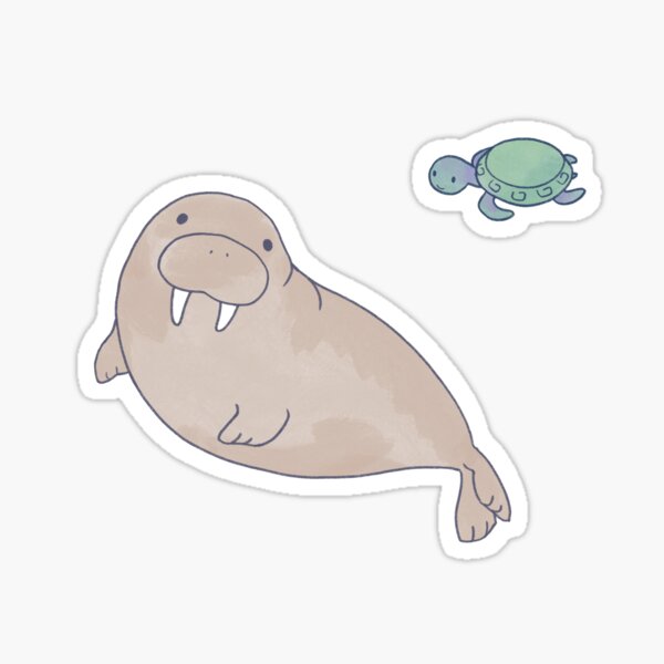 Item preview, Walrus and Sea Turtle designed and sold by ManonDeLArt.