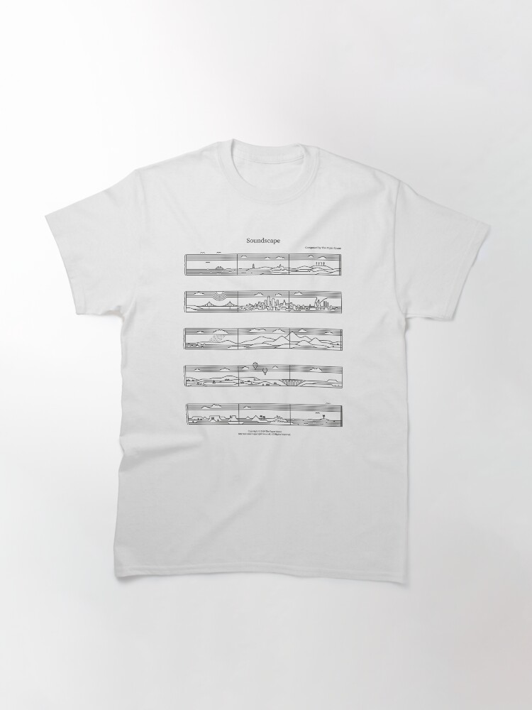 Thumbnail 3 of 7, Classic T-Shirt, Soundscape designed and sold by thepapercrane.