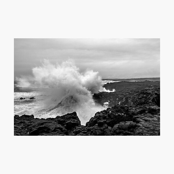 Big coastal storm at Reykjanes peninsula Photographic Print