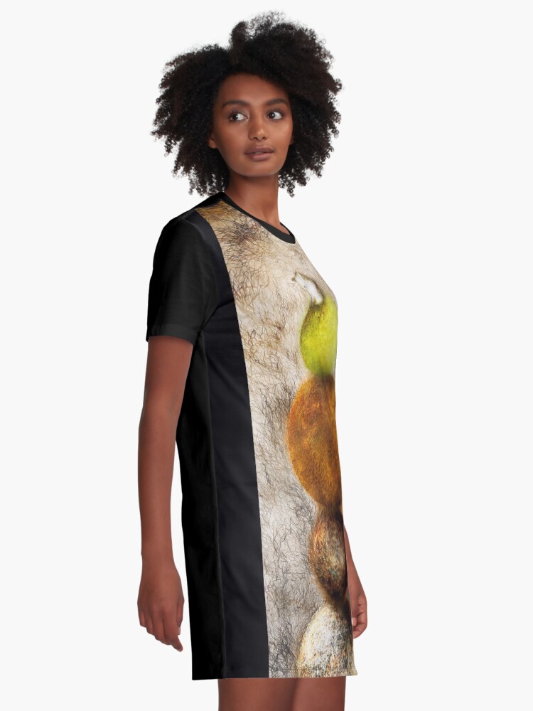 Alternate view of You Are Not Gonna Catch Me Here Graphic T-Shirt Dress