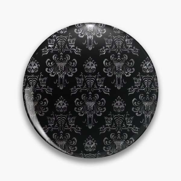 Item preview, Haunted Mansion Wallpaper Black and Silver designed and sold by FandomTrading.