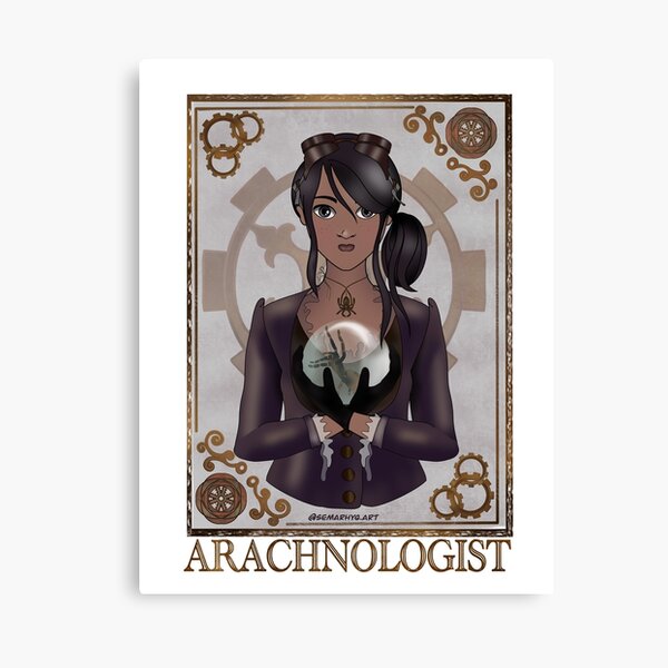 The Arachnologist (Steampunk art) Canvas Print