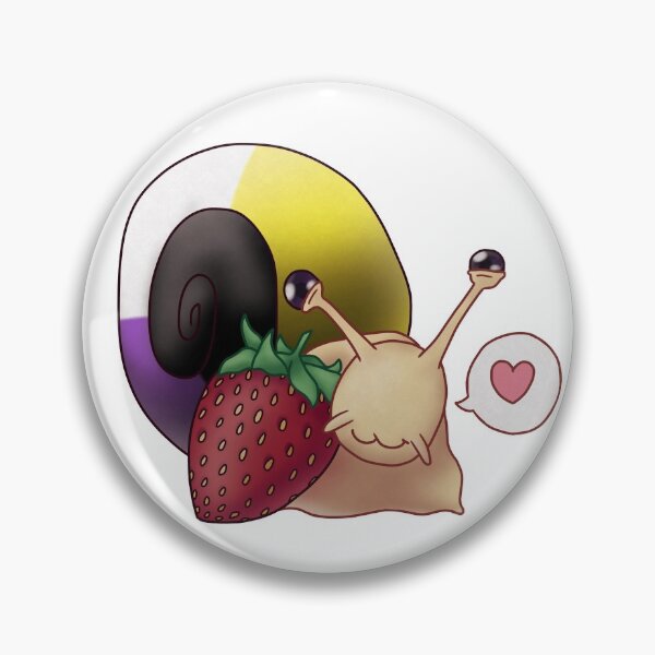 Item preview, Nonbinary Enby Strawberry Pride Snail designed and sold by PrideSnails.