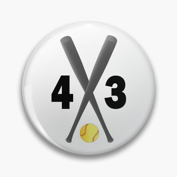 Item preview, Softball number 43 - forty three with bats and ball designed and sold by AllShirts21.