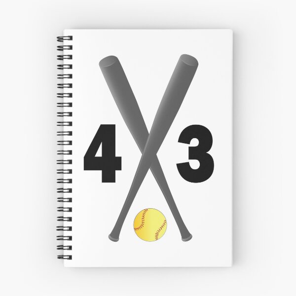 Item preview, Softball number 43 - forty three with bats and ball designed and sold by AllShirts21.