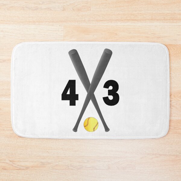 Item preview, Softball number 43 - forty three with bats and ball designed and sold by AllShirts21.