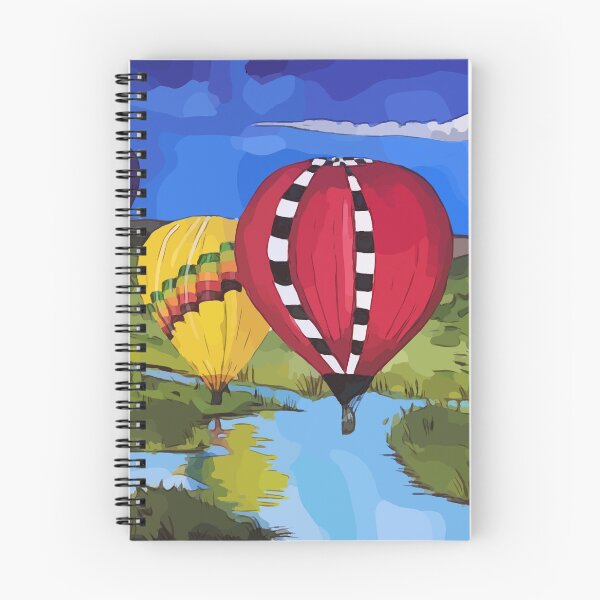 Item preview, Hot Air Balloons flying over the river - WelshDesigns designed and sold by welshdesigns.