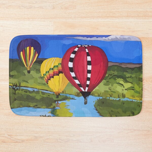 Item preview, Hot Air Balloons flying over the river - WelshDesigns designed and sold by welshdesigns.
