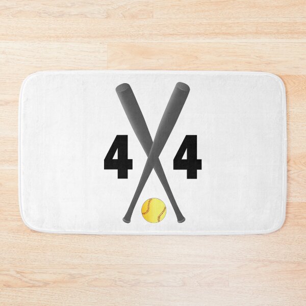 Artikelvorschau, Softball Nummer 44 - vierundvierzig mit Fledermäusen und Ball entworfen und verkauft von AllShirts21.