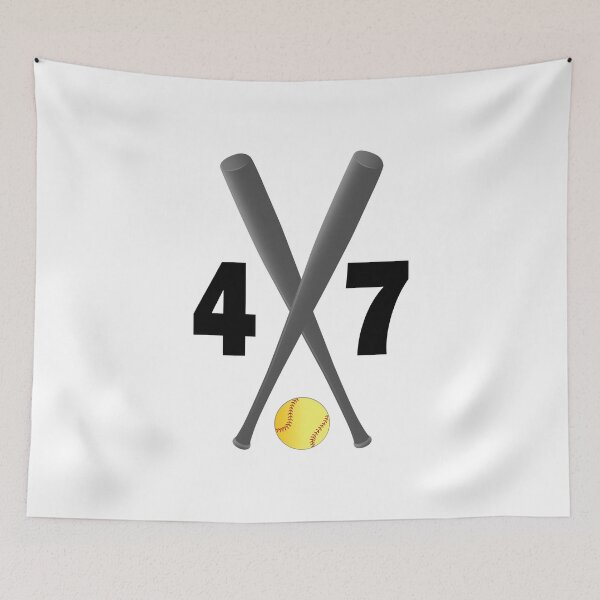 Item preview, Softball number 47 - forty seven with bats and ball designed and sold by AllShirts21.