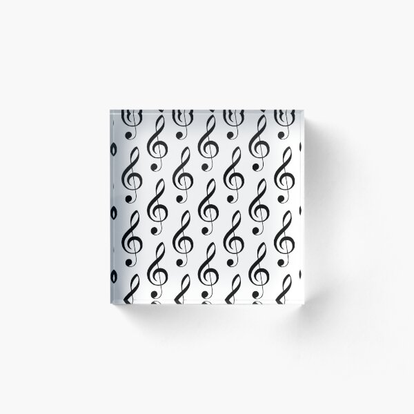 Treble Clef Musical Note Acrylic Block