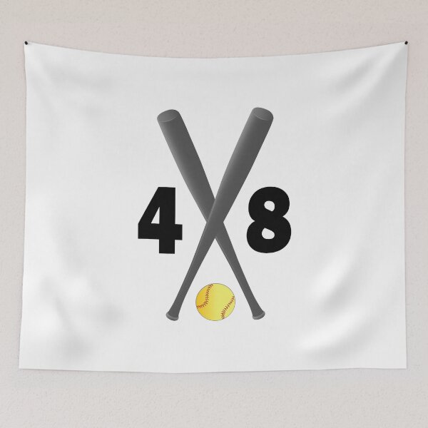 Item preview, Softball number 48 - forty eight with bats and ball designed and sold by AllShirts21.
