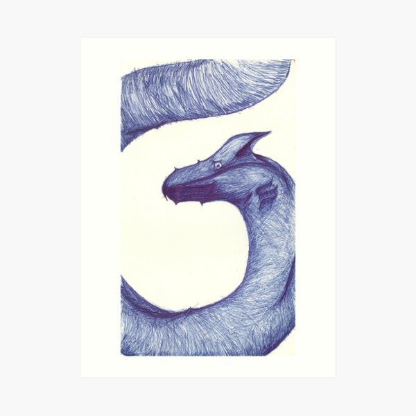 Sea Serpent, Sky Dragon Art Print