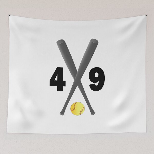 Item preview, Softball number 49 - forty nine with bats and ball designed and sold by AllShirts21.