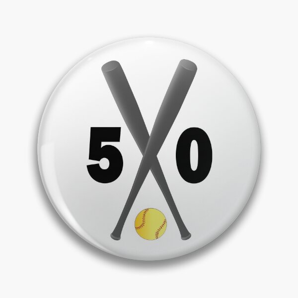 Item preview, Softball number 50 - fifty with bats and ball designed and sold by AllShirts21.