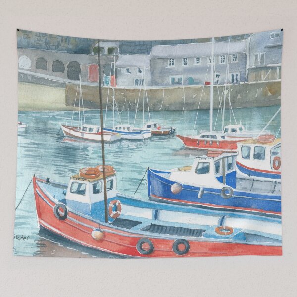 Item preview, Boats at Tenby designed and sold by ingridslatter.