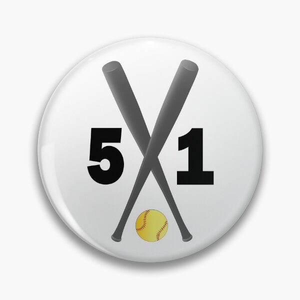 Item preview, Softball number 51 - fifty one with bats and ball designed and sold by AllShirts21.