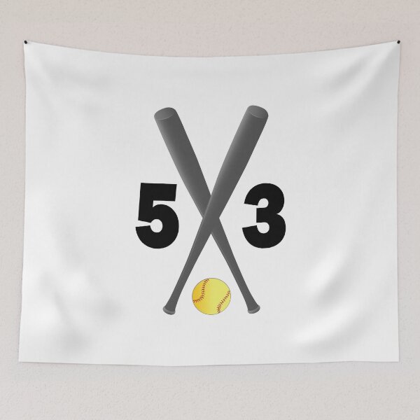 Item preview, Softball number 53 - fifty three with bats and ball designed and sold by AllShirts21.