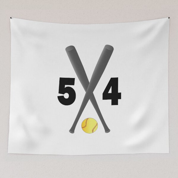 Item preview, Softball number 54 - fifty four with bats and ball designed and sold by AllShirts21.