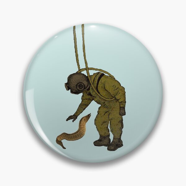 Item preview, Vintage Diver with Diving Helmet and an Eel URM designed and sold by urmaddad.