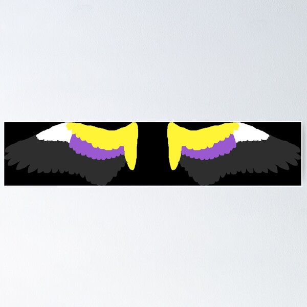 Item preview, Spread Angel Wings in Nonbinary Pride Flag Colors designed and sold by CaelanPride.