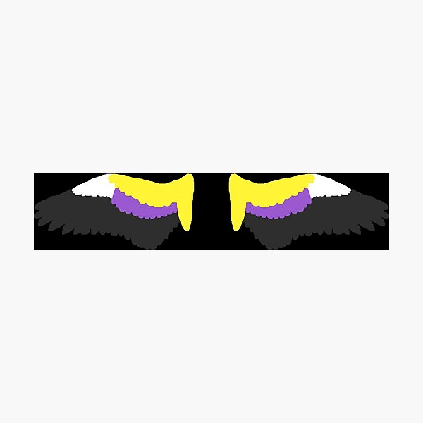 Item preview, Spread Angel Wings in Nonbinary Pride Flag Colors designed and sold by CaelanPride.